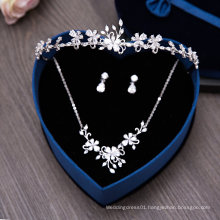 Aoliweiya 2017 Wholesale Wedding Tiaras Crown Necklace Set